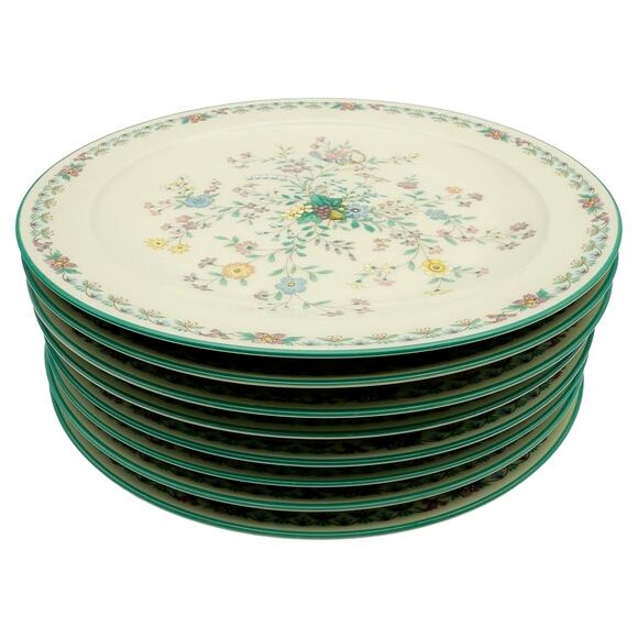 Vintage Noritake Japan Paradise Green 8223 W80 Set of 8 Bread and Butter Plates - Picture 4 of 11